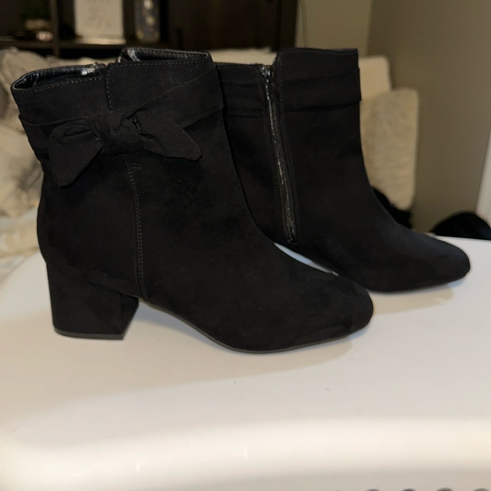Lane Bryant Black Suede Boots